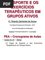 Aulas 8-9 - Esporte e Exercícios Terapêuticos em Grupos Ativos