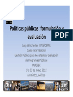 Políticas Públicas Formulación y Evaluación