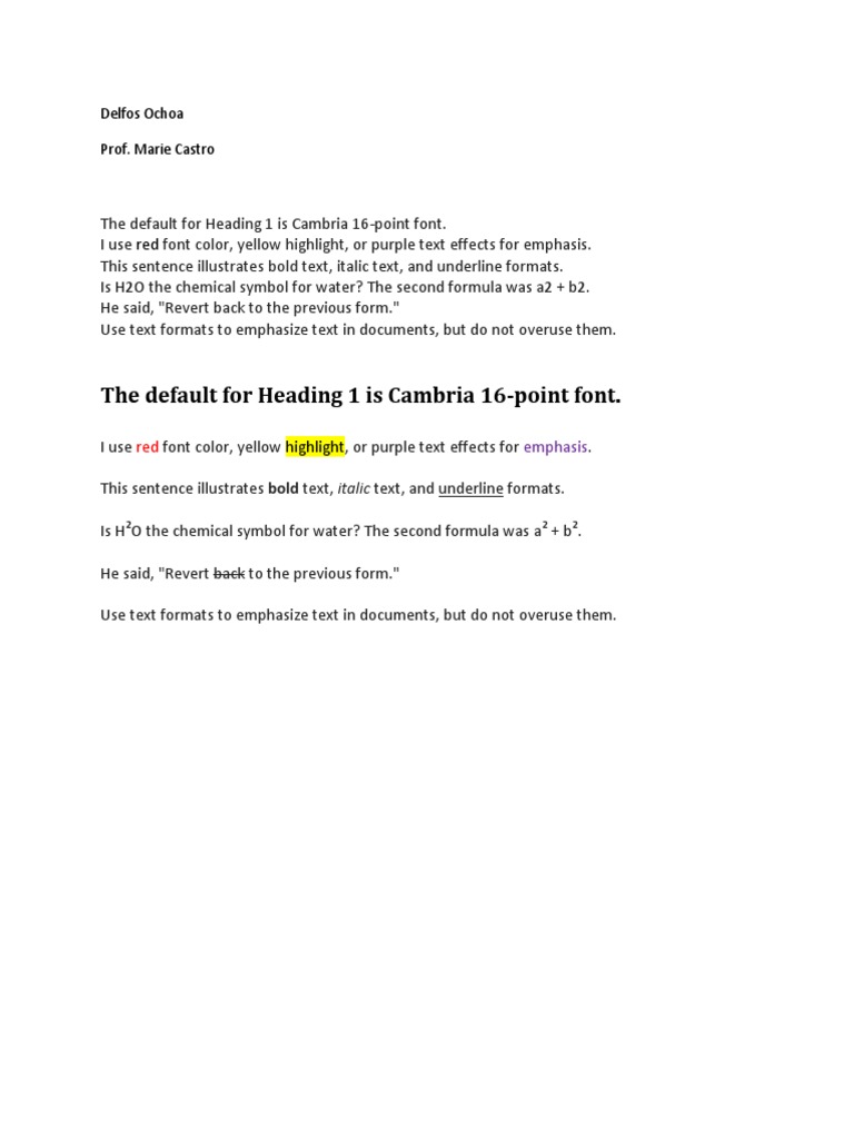 Document Formatting Guidelines | PDF