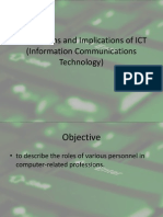 Applications and Implications of ICT (Information Communications Technology)
