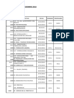 Fecha Finales Diciembre 2013 Cuarto