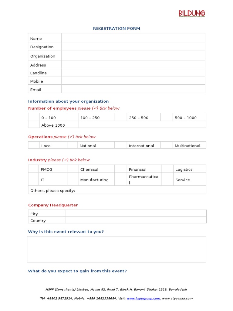 Bildung First Time Manager Registration | PDF | Business | Finance ...