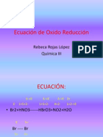 Ecuación de Oxido Reducción