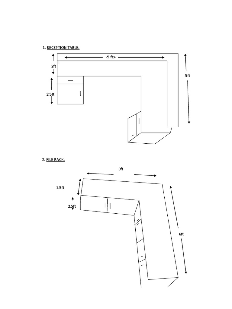 Reception Table: - 5 fts-2ft 5ft | PDF
