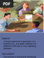 The Art of Debate and Disscussion