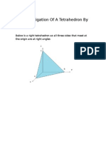 The Investigation of A Tetrahedron by Adi Cox