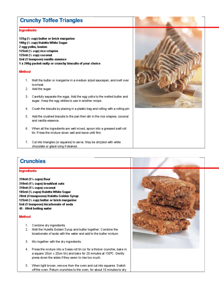 Hulett Sweets Recipes