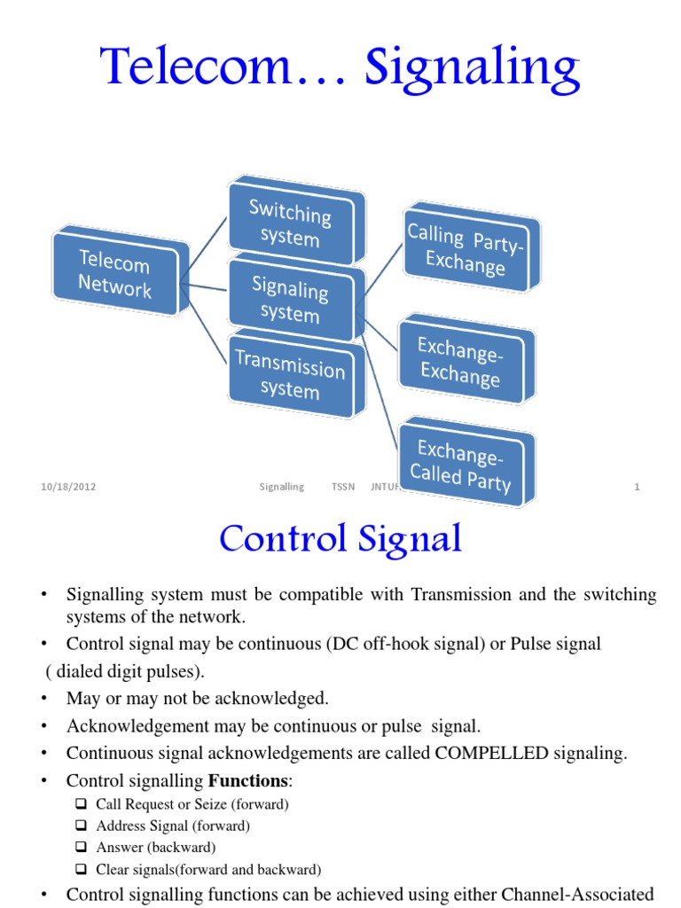 Types of Signaling in Telecommunications | PDF | Signaling ...