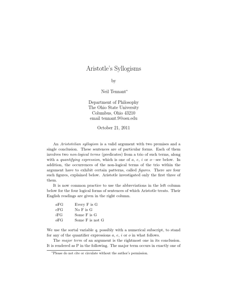 aristotelian argument essay example