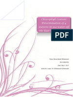 Chlorophyll Determination Report