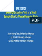 Swelling/Extraction Test of A Small Sample Size For Phase Behavior Study