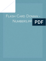 Flash Card Doman - Numbers - Pps
