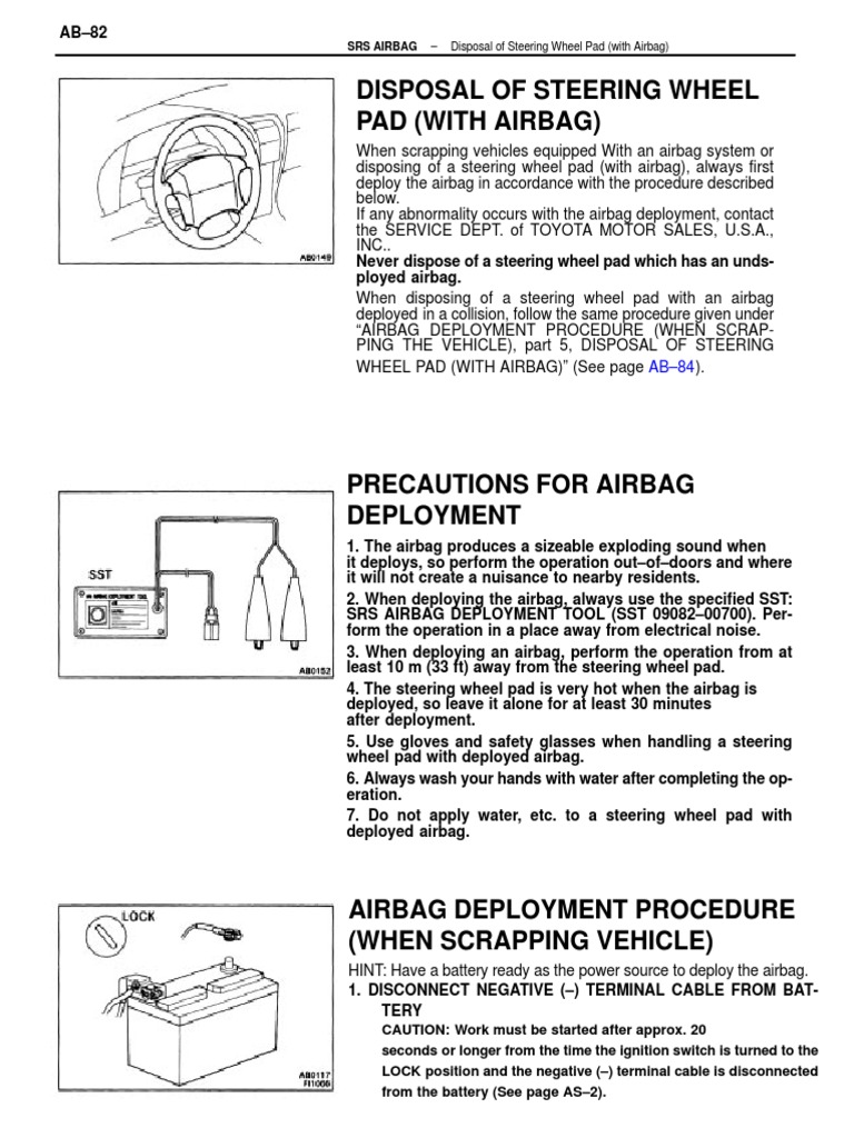 Airbag Disposal PDF Airbag Steering