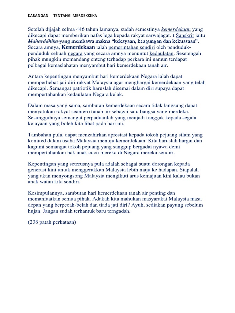 Karangan Merdeka Pdf