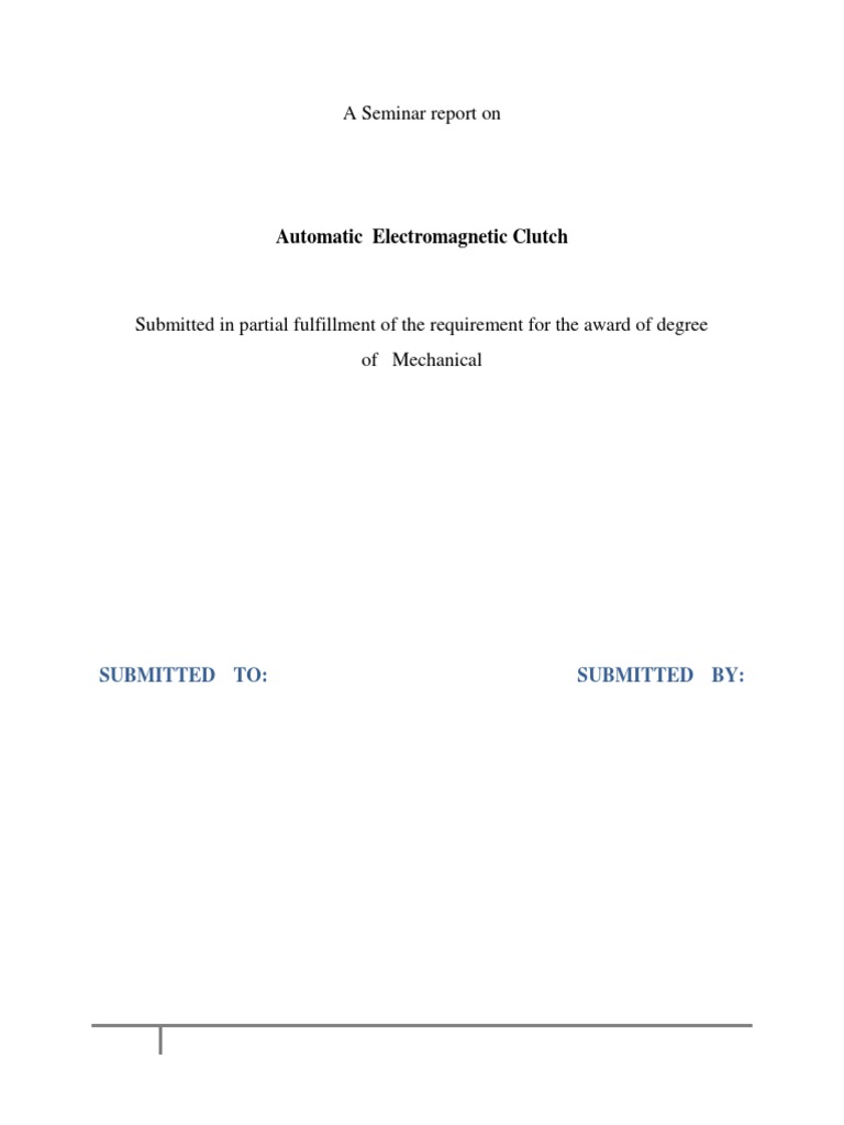 Automatic Clutch PDF Clutch Field