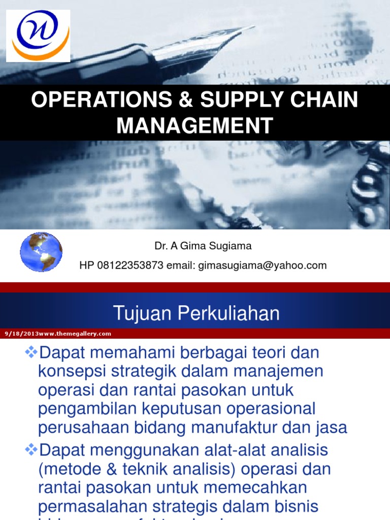 Operations and Supply Chain Management | PDF | Factors Of Production ...