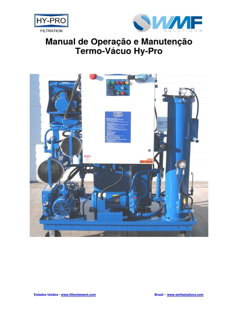 HyPro VacUDry V5 Owner's Manual PTBR PDF Vácuo Reservatório