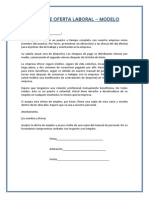 Carta de Oferta Laboral