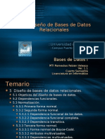 Bases de Datos I. Tema V. Diseño de Bases de Datos Relacionales