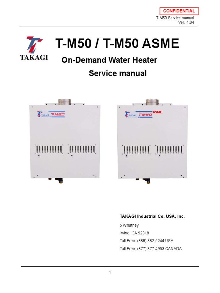 T-M50 Service Manual Ver1.04 PDF | PDF | Valve | Water Heating