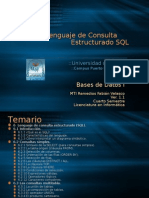 Bases de Datos I. Tema VI. Lenguaje de Consulta Estructurado