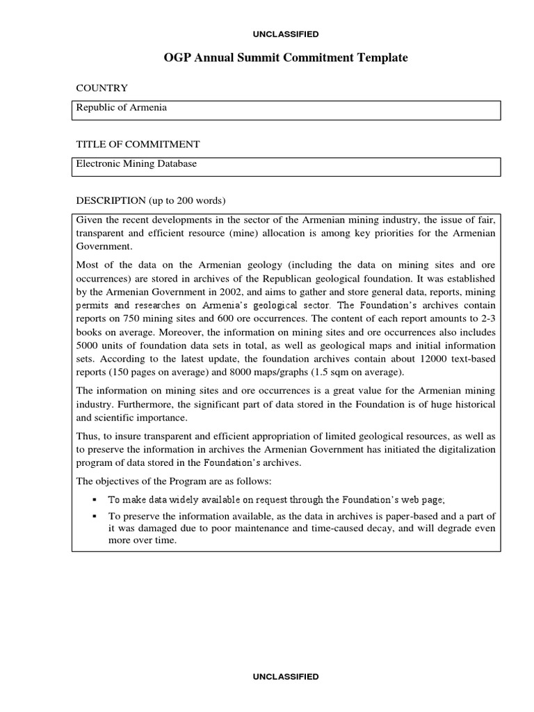 Armenia's Electronic Mining Database Initiative | PDF