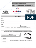 2009 SIUSBC Inaugural Masters Championship Tournament Application and Rules