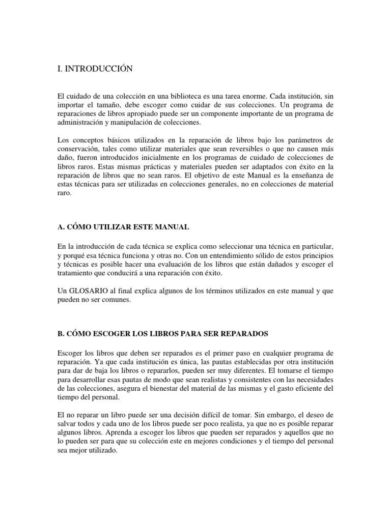 Encuadernacion Manual de Reparacion | PDF | Papel | Cepillo, image size:768x1024