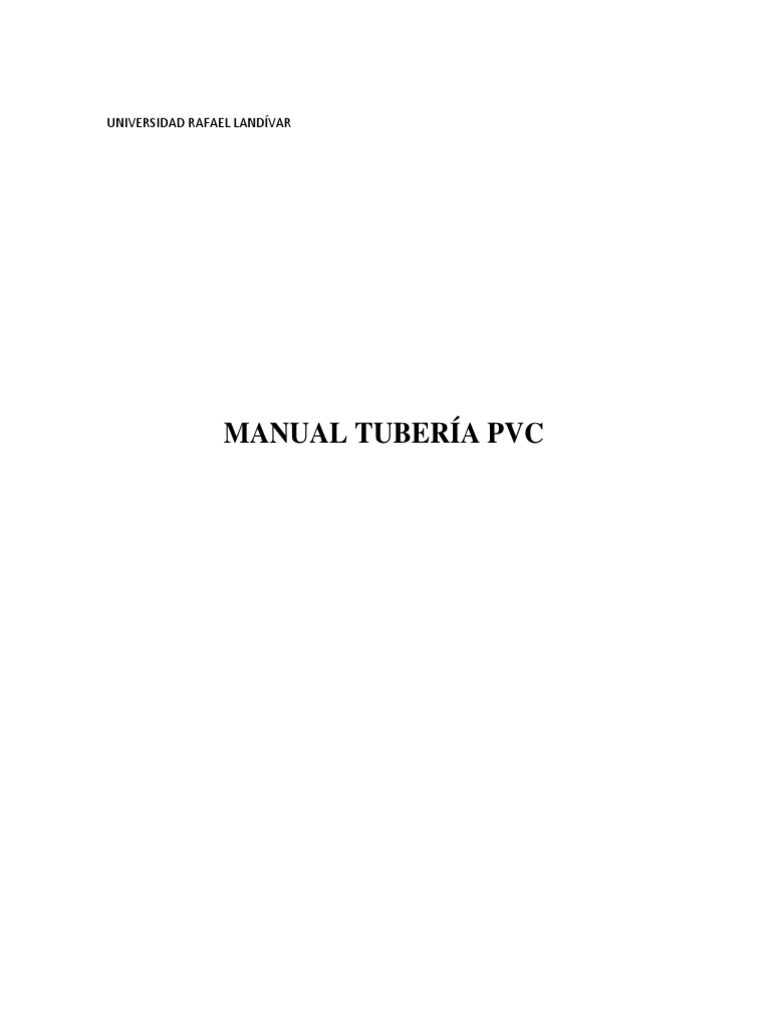 Manual de Tubería PVC AMANCO | PDF | Tecnología | Informática