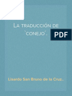 La traducción de `conejo´.