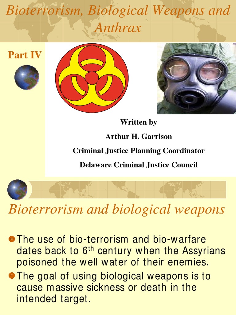 Bio Terrorism And Biological Weapons Part 4 Biological Warfare Anthrax