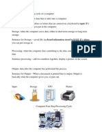 the four step processing cycle of a computer