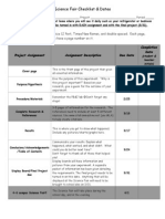 Science Fair Checklist & Dates: Project Assignment Assignment Description Due Date Completion Date