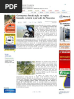 SiteBarra » Começou a fiscalização na região fazendo cumprir o período da Piracema