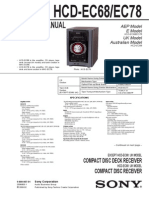 Sony Hcd-ec68 Ec78 Ver-1.0 Sm