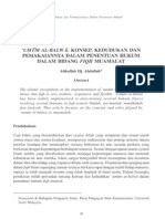 'Umum Al-Balwa Konsep, Kedudukan Dan Pemakaian Dalam Penentuan Hukum Dalam Bindang Fiqh Muamalat PDF