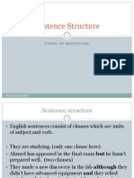 Sentence Structure: Types of Sentences