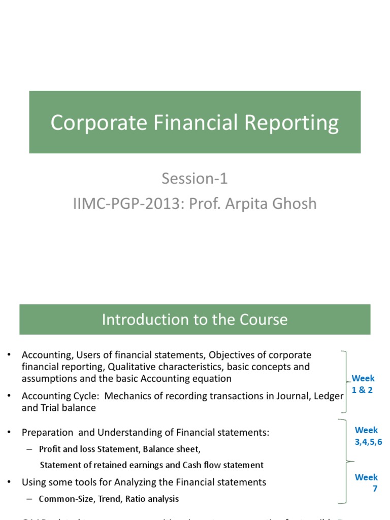 Corporate Financial Reporting Overview | PDF | Finance & Money Management