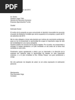 Carta Para Convenio