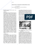 Efficiency of Transformation of the Low-Temperature Geothermal Heat Carriers