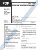 NBR 12898 - Relatorio de Acidente de Transito (RAT)