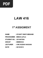 LAW 416 LEGISLATIVE PROCESS IN MALAYSIA PARLIAMENT.doc