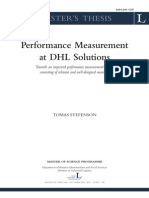 Performance Measurement at DHL Solutions: Master'S Thesis