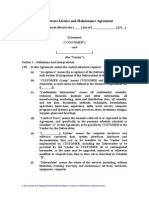 Software Licence and Maintenance-Agreement Template