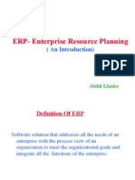 ERP- Enterprise Resource Planning