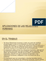 Aplicaciones de Las Relaciones Humanas