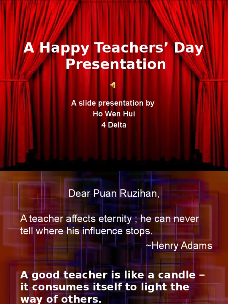 teachers day presentation ideas