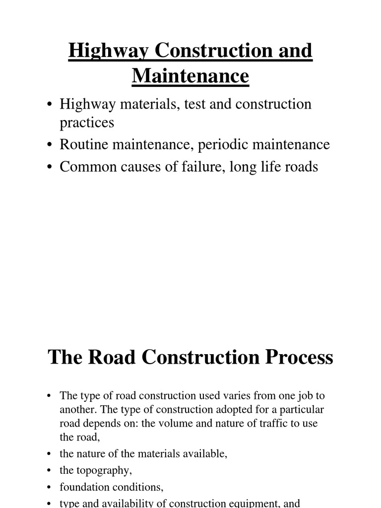 Highway Construction and Maintenance Guide | PDF | Road Surface | Road