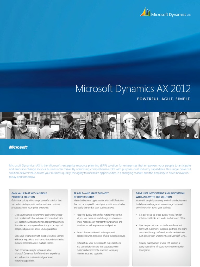 Microsoft Dynamics AX 2012 Brochure | PDF | Enterprise Resource ...