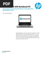 AMS HP EliteBook 840 G1 Notebook PC Data Sheet PDF